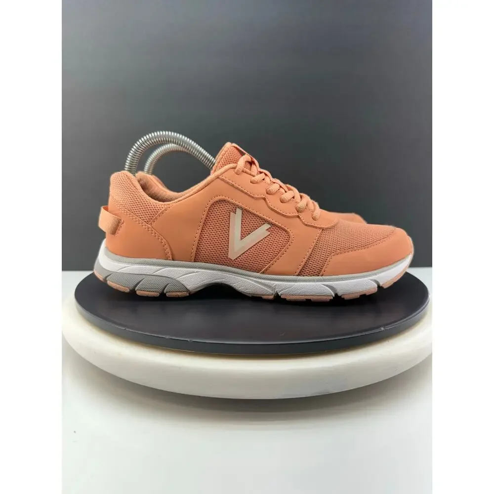 Vionic Paige Nubuck Womens 8.5 Peach‎ Orange Comfort Walking Shoes Arch Support